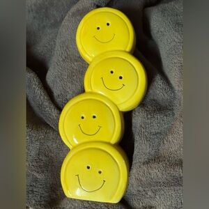 Vintage Yellow Smiley Face Vase